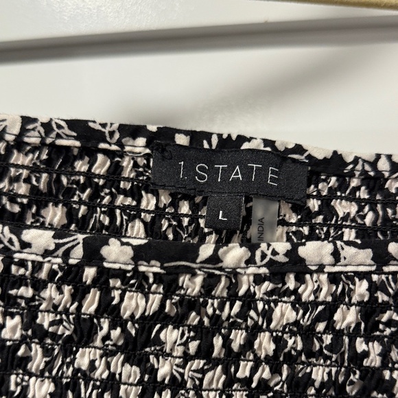 1. State Black and White Floral Mini Dress - Picture 2 of 4